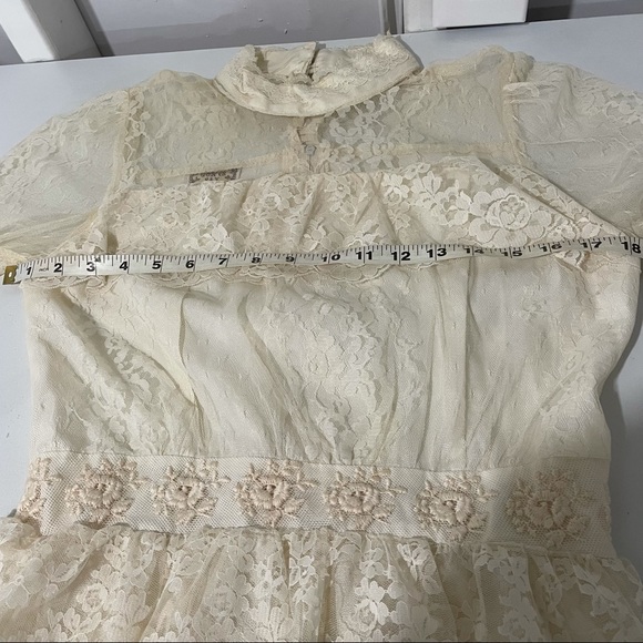 Vintage Gunne Sax Ivory Prairie Wedding Dress - Picture 12 of 14